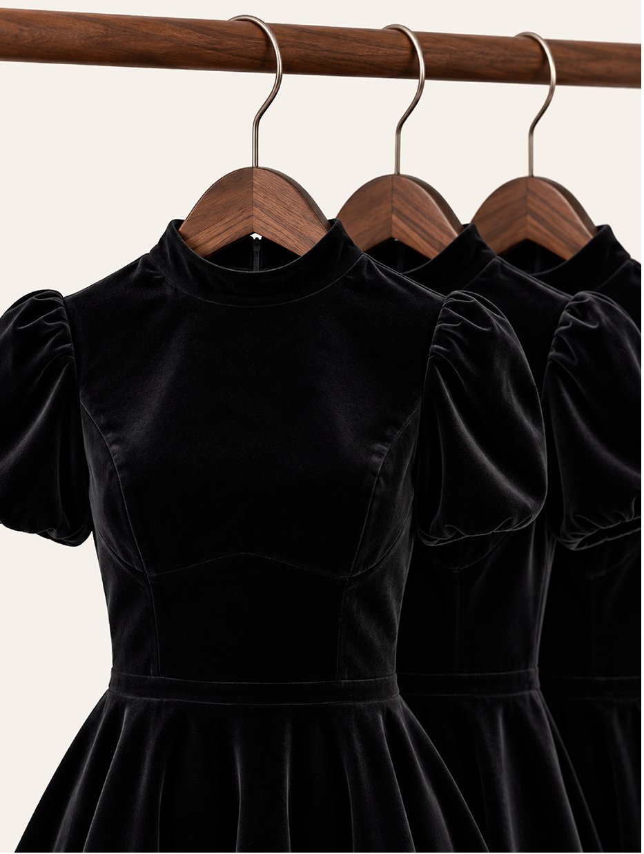 Valeria Dress Velvet black