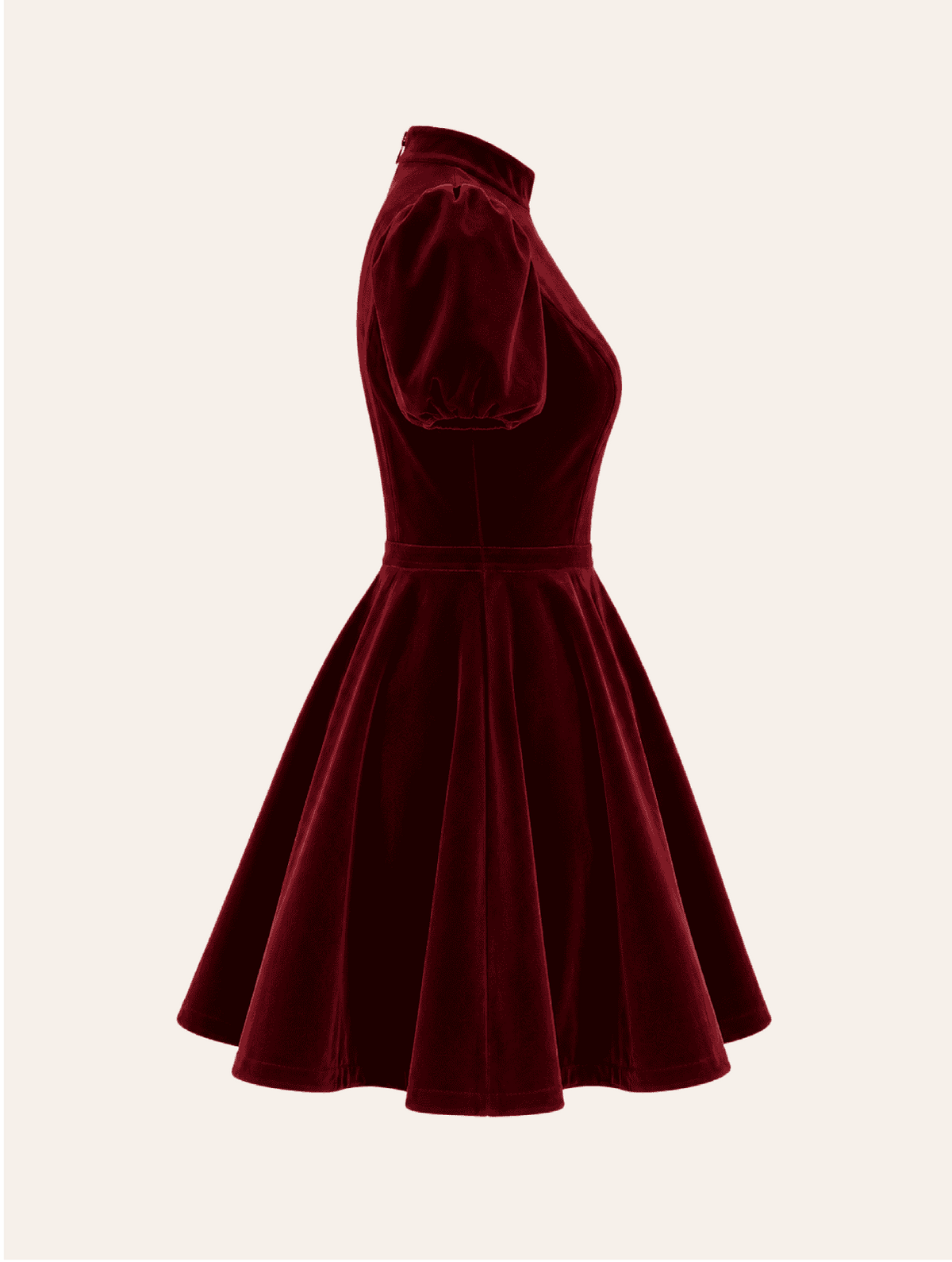 Valeria Dress Velvet burgundy