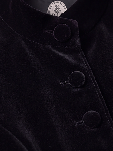 Valeria Blouse Velvet black