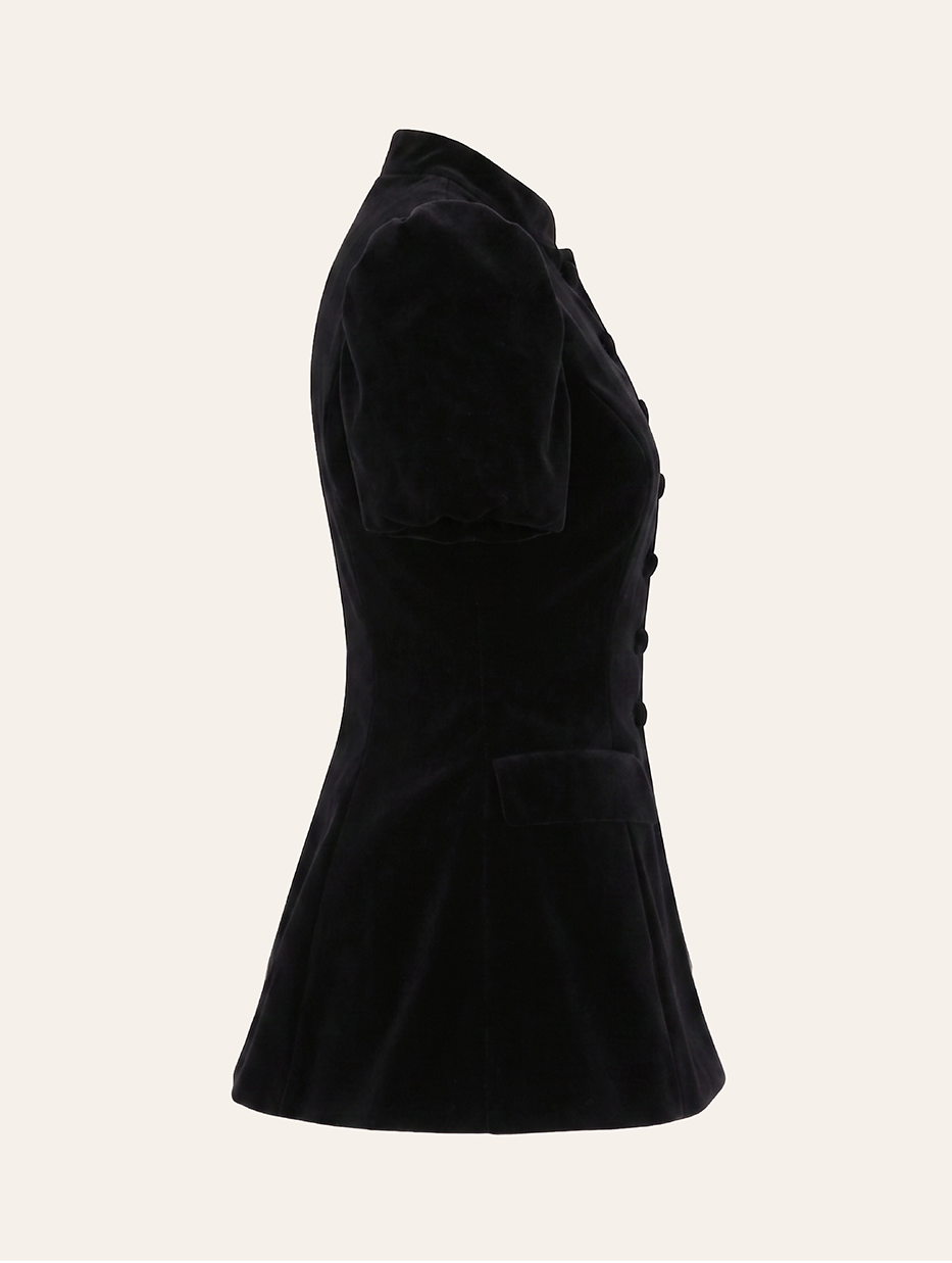 Valeria Blouse Velvet black
