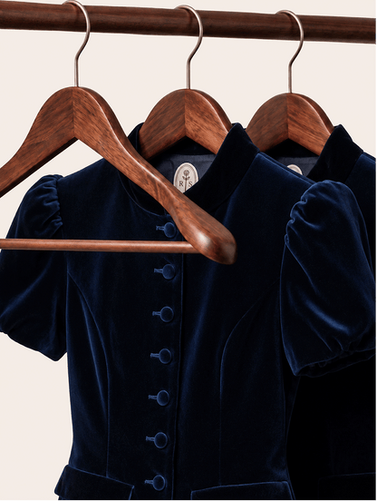 Valeria Blouse Velvet navy