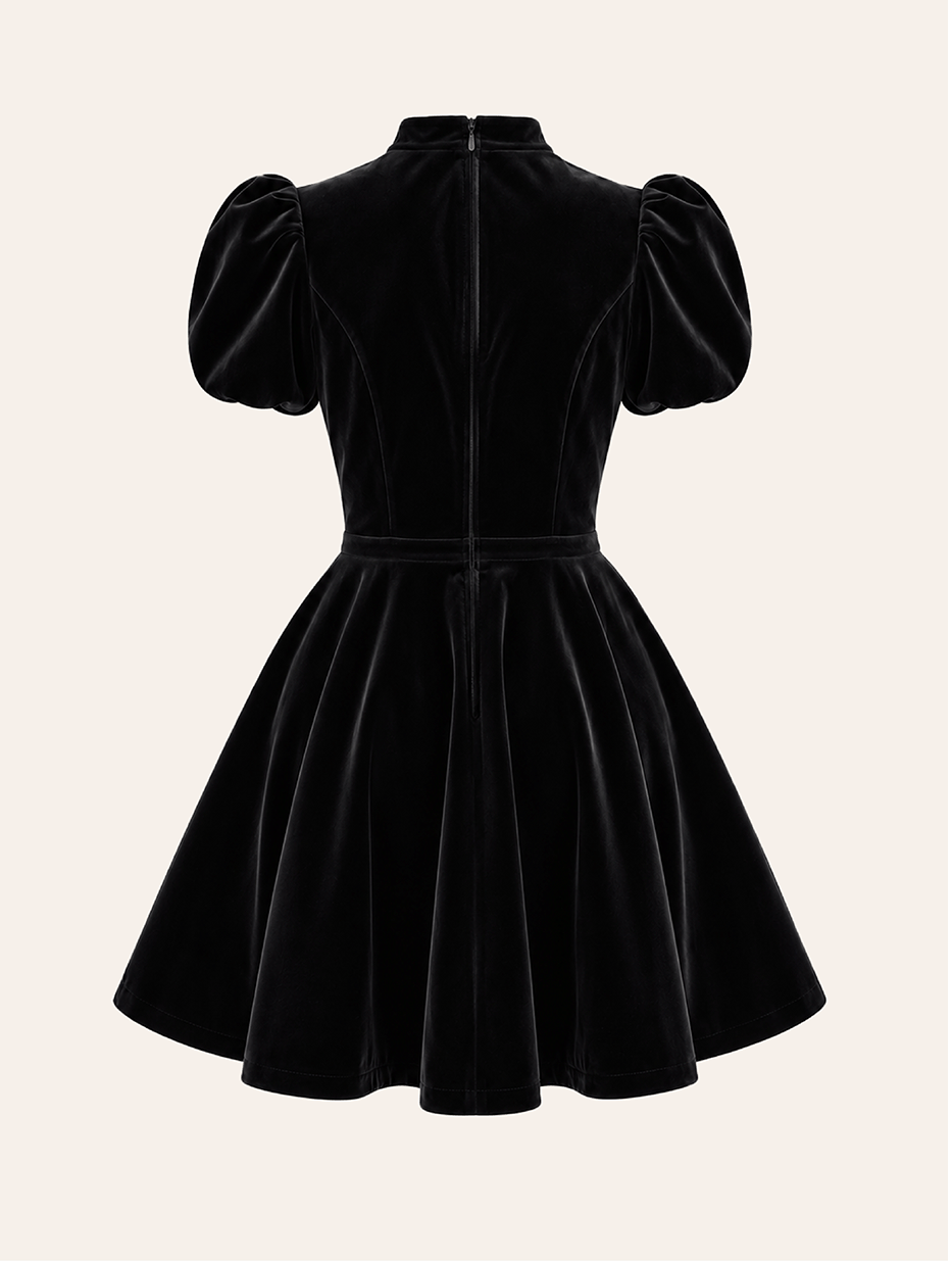 Valeria Dress Velvet black