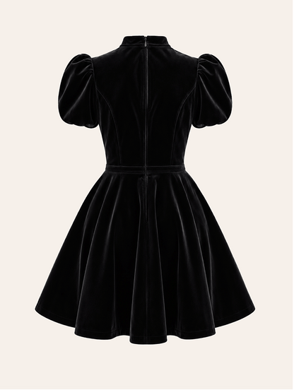 Valeria Dress Velvet black