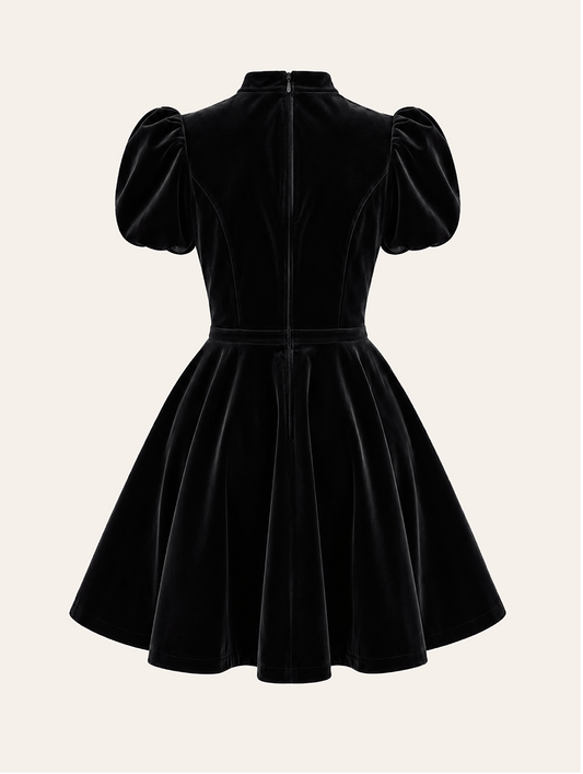 Valeria Dress Velvet black