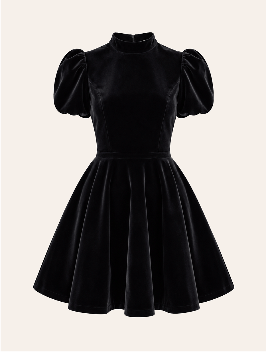 Valeria Dress Velvet black