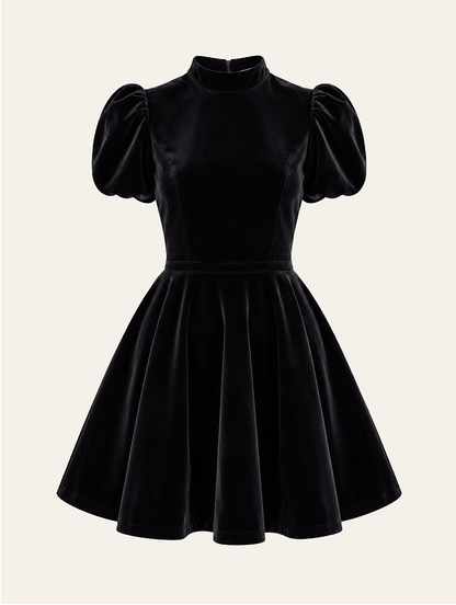 Valeria Dress Velvet black