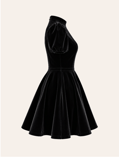 Valeria Dress Velvet black