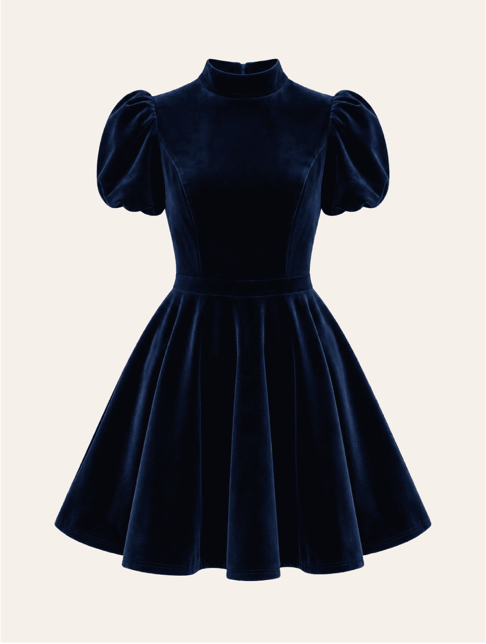 Valeria Dress Velvet navy
