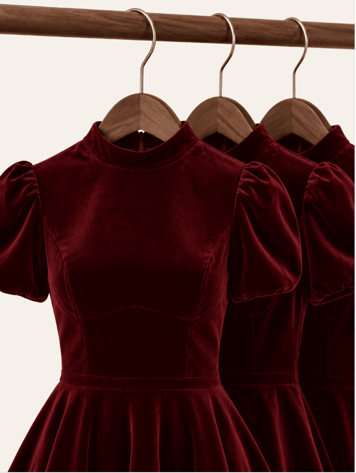 Valeria Dress Velvet burgundy